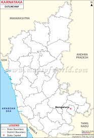 Karnataka map districts outline blue color stock vector royalty. Karnataka Outline Map Map Outline Karnataka
