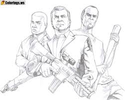 Gta 5 Coloring Pages For Kids Gta 5 Coloring Pages Rockstar Games Had Postponed The Initially Scheduled Launch Date Truck Coloring Pages Coloring Pages Gta