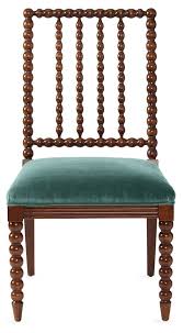 Barton Spindle Side Chair Chestnut Jade Velvet One Kings Lane Brands One Kings Lane Chair Chestnut Side Office Furniture Modern Side Chairs Chair