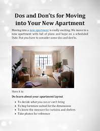 Fire alarm (as alissa pointed out in her post the first 10 items you need for your first apartment!, your landlord is responsible for providing a smoke detector, but you. Dos And Don Ts For Moving Into Your New Apartment