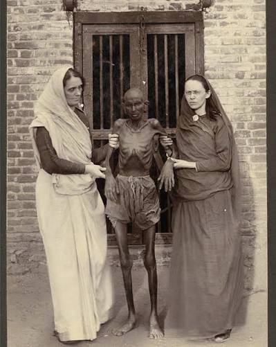 Famine in Bengal. The Indian Mode of Irrigation" says the inscription on  this wood engraving from 1874. This famine started in Bihar. It soon  engulfed both the region of Awadh and the