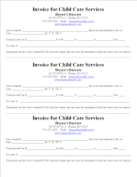 Printable Childcare Service Invoice Templates At Allbusinesstemplates Com