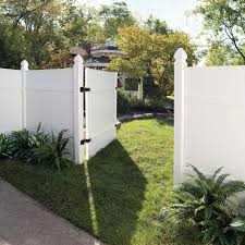 Veranda 3 1 2 Ft W X 6 Ft H White Vinyl Windham Fence Gate 181974 The Home Depot