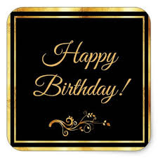 Black And Gold Happy Birthday Topper Happy Birthday With Elegant Black And Gold Square Sticker Zazzle Com In 2020 Happy Birthday Black Happy Birthday Theme Happy Birthday Cards