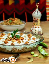 فتة البرغل بالفول الأخضر بالصور من نادية طمليه Recipe Food Desserts Pudding