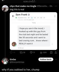 DramaAlert on X: Sam Frank allegedly via OnlyFans… is this real??? 😭😭 Is  Adin Loyals okay? t.coGctbRnvKa9  X