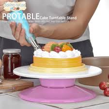 29cm Plastic Cake Turntable Rotating Cake Decorating Turntable Anti Skid Round Cake Stand C Cake Decorating Turntable Cake Decorating Stand Rotating Cake Stand