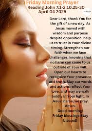 It's Friday. Let your faith be louder than your fear. God's got this!