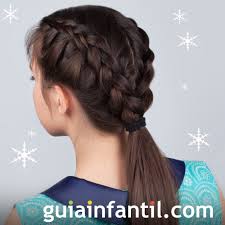 Las niñas tambien tienen fiestas, fiestas de cumpleaños de sus amigos y familiares. Peinado Con Trenzas Y Coleta Para Ninas En Navidad