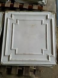 2pc lot 24 x 11 urn crown molding antique ceiling tin vintage reclaim salvage $39.99 usd buy it now. Antique Metal Ceiling Tiles Industrial Architectural Salvaged Vintage 24x24 Architectural Garden Ceiling Tins