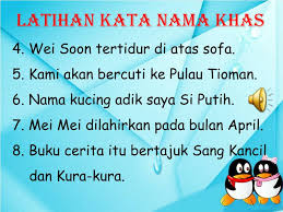 Menurut tatabahasa dewan edisi baharu (nik safiah karim et. Ppt Latihan Kata Nama Khas Powerpoint Presentation Free Download Id 5076043