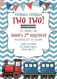 Chugga Chugga Two Two Digital Invitation Train Theme Birthday Party Boy Birthday Party Themes Train Birthday Invitations