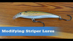 modifying striper lures with inline single hooks on the water