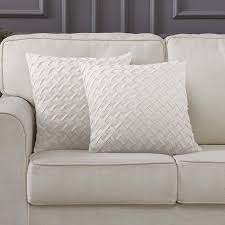 Fans of the bohemian style will adore this set of two soft, ruffled pillow covers from leeden. 18 X 18 White Throw Pillow Covers Overstock 29175900