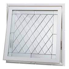 32 In X 32 In Awning Vinyl Window White Bathroom Window Glass Window Vinyl Awning Windows Bathroom