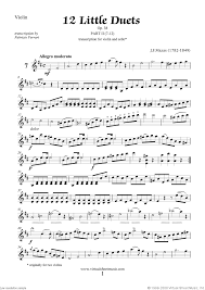 Mazas Little Duets Op 38 12 Complete Sheet Music For Violin And Cello Sheet Music Virtual Sheet Music Violin