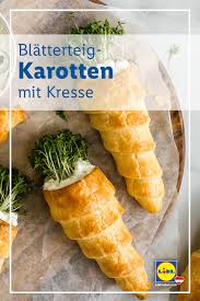 Blatterteig Karotten Mit Kresse Rezept In 2020 Teig Karotten Rezepte