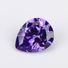 Violet CZ Diamond AAA Stones, Pear Faceted Cubic Zirconia Crystal Diamond  Loose Stones, Luxury Jewelry Making Stones (4x3