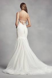 White By Vera Wang Plunging Sheath Wedding Dress David S Bridal Davids Bridal Wedding Dresses Bridal Gown Fitting Best Wedding Dresses