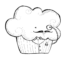 Cupcake simple kawaii food coloring pages. Cupcake Simple Kawaii Food Coloring Pages Novocom Top