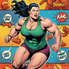 Muscular Woman in Action | Stable Diffusion Online