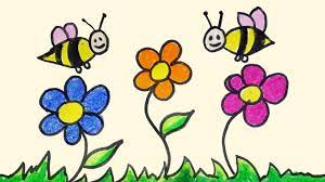 #ipad drawing #original comic #bee and flower. How To Draw Flowers And Bees Youtube