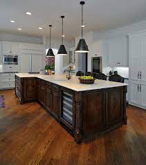 So if you have light brown overhead cabinets, you can use a darker shade of brown for the kitchen island, while keeping the countertop uniform for both. 7 Considerations For Kitchen Island Pendant Lighting Selection Designed