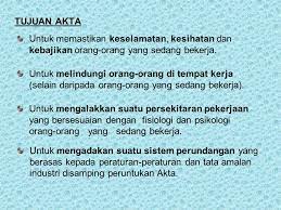 Eksihatan positively for negative characteristics. Akta Keselamatan Kesihatan Pekerjaan Akta Osha 1994 Ppt Video Online Download