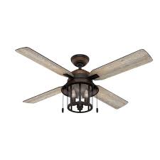 What are some of the most reviewed products in rustic ceiling fans? Hunter Copperhill 52 In Led Indoor Outdoor Brittany Bronze Ceiling Fan With Light Kit 59638 The Home Depot