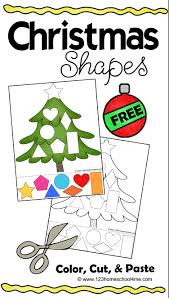 In order to keep their skills sharp over break i have created these free preschool and kindergarten worksheets for christmas. Free Christmas Cut And Paste Shapes Worksheet