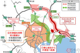 首都高の都心渋滞 外環道千葉区間の開通で改善 一方で渋滞増の区間も 乗りものニュース