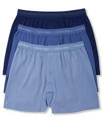 Calvin klein 3 pack classic fit white knit boxers nwt. Calvin Klein 3 Pk Cotton Classics Knit Boxers Nu3040 In Blue For Men Lyst