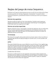 Este extraordinario juego de mesa se ha convertido en todo un clásico de los juegos de estrategia. Reglas Del Juego De Mesa Sequence Juego De Azar Juegos De Mesa