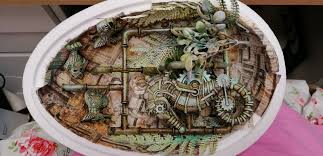 Bella's Creative Space: Steampunk Underwater Easter egg with lights inside