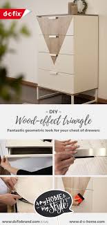 Vinyl to cover furniture with incredible and original print of natural textures, wood surfaces and wrapping. Diy Chest Of Drawers With Geometric Patterns Diy Chest Of Drawers Chest Of Drawers Upcycle Vinyl Wrap Furniture