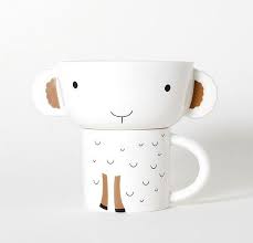 Bol Et Tasse Assembles Mouton Tasses En Poterie Objet Design Mouton