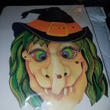 Vintage Halloween Die Cut Door Hanger Decoration Jack O Lantern Ghost House  Pumpkin Owl Spider Skull Black Cat Bat Skeleton Witch Scarecrow