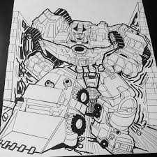 Inked Devastator Generationone Diaclone Microchangers Gestault Combiners Decepticons Transformers Transformersthemovie1986 With Images Drawings Sketches Fan Art