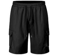NOLDARES Men's Cotton Full Elastic Waist Cargo Shorts Loose ...