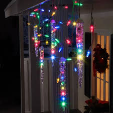 Gemmy Lightshow Christmas Lights 87 Count Led Shooting Star Icicle Lights Multi Color 9 5 Long Walmart Com Icicle Christmas Lights Multi Colored Christmas Lights Hanging Christmas Lights