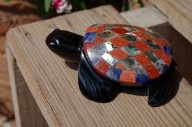 Tortue Pierre Taillee Statuette Figurine Sculpture Obsidienne Noire Du Mexique Puissante Pierre De Feu Tortue Obsidienne Sculpture