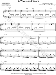 Aldy Santos A Thousand Years Sheet Music Piano Solo In Bb Major Download Print Sheet Music Piano Piano Music