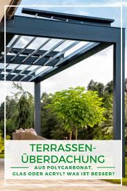 Terrassenuberdachung Modern Terrassenuberdachung Aus Polycarbonat Glas Oder Acryl Was Ist Besser Uberdachung Terrasse Terrassenuberdachung Uberdachungen