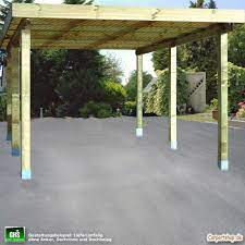 Carport 4x5 Holzbausatz Mit 11x11 Cm Stutzen