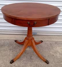 Vintage Mid Century Mersman 7493 Duncan Phyfe Style Drum Table 4 Legs Drawer Drum Table Table Mid Century