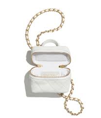 Chanel vanity case light beige kitchen. Small Vanity With Chain Grained Calfskin Gold Tone Metal Chanel