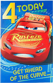 4e Verjaardagskaart Jongens Verjaardagskaart 4 Jaar Oude Jongen Disney Verjaardagskaart Amazon Nl Kantoorproducten