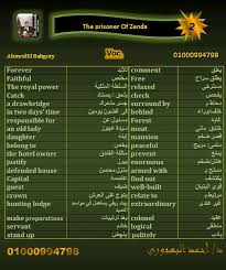ملخص اهم كلمات قصة The Prisoner Of Zenda فى اللغة الانجليزية للصف الثالث الثانوى اللغة الانجليزية للصف الثالث الثانوى المنهج المصري
