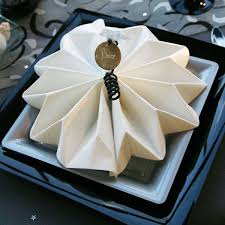 Decoration De Table Noel Gris Noir Blanc Pliage Serviette Pliage Serviette Flocon Decoration Table De Noel