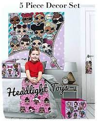 Surprise bedroom makeover and kids primark haul! Lol Surprise Doll 5 Pc Room Decor Storage Bin Pillow Wall Tapestry Series 1 2 Ebay
